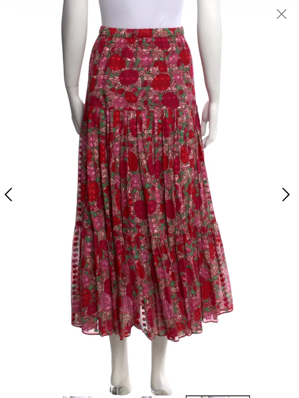 Alexis Floral Print Long Skirt - Picture 4 of 6